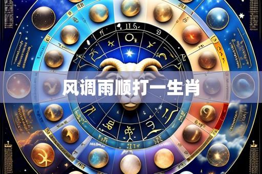 风调雨顺打一生肖