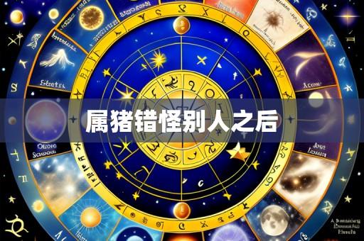 属猪错怪别人之后