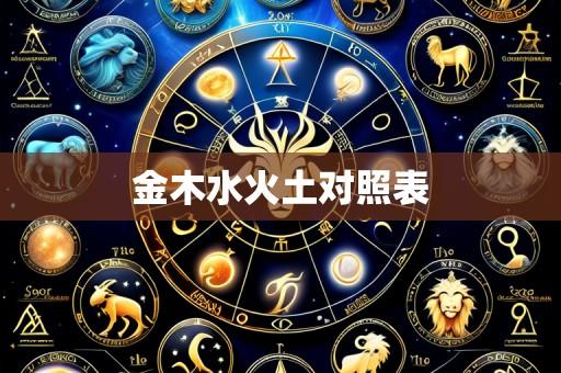 金木水火土对照表