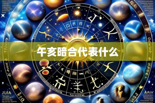 午亥暗合代表什么