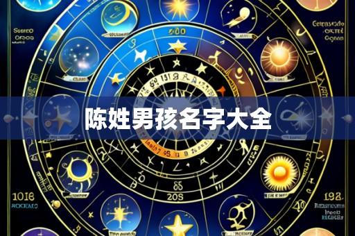 陈姓男孩名字大全