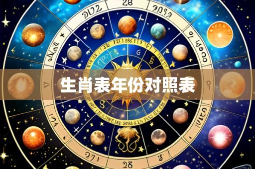 生肖表年份对照表
