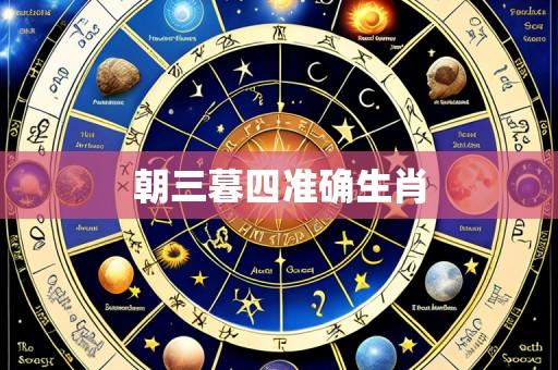 朝三暮四准确生肖