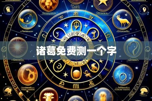 诸葛免费测一个字