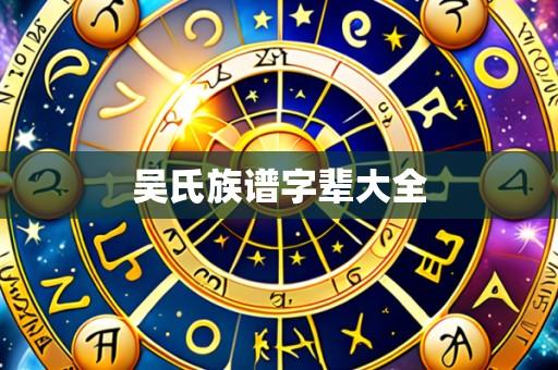 吴氏族谱字辈大全