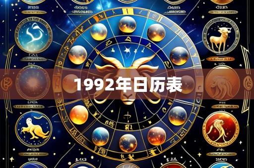 1992年日历表