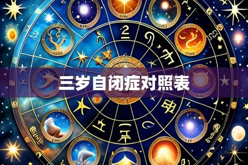 三岁自闭症对照表
