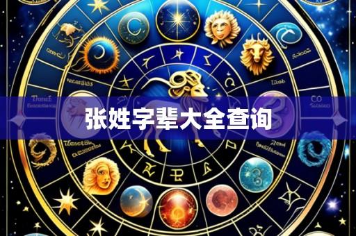 张姓字辈大全查询