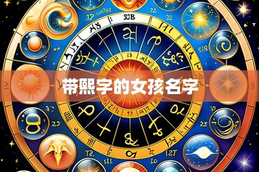 带熙字的女孩名字