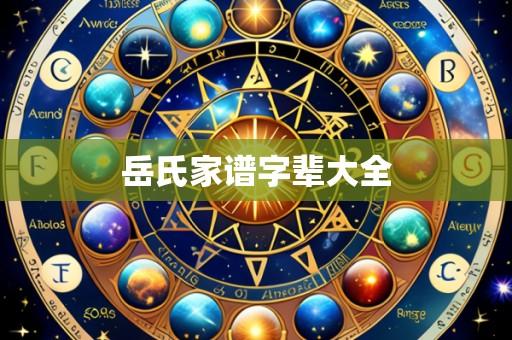 岳氏家谱字辈大全