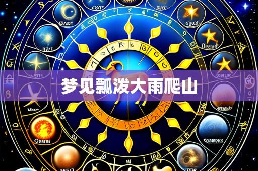 梦见瓢泼大雨爬山