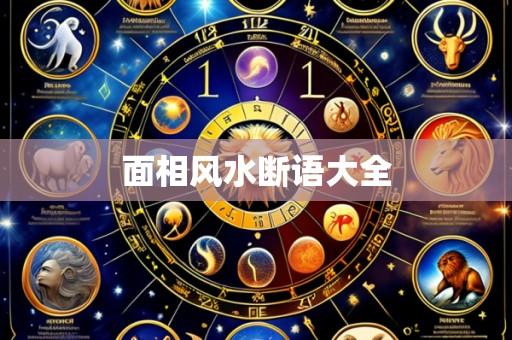 面相风水断语大全