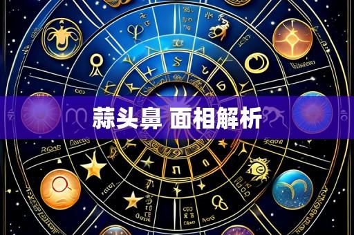 蒜头鼻 面相解析