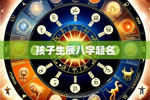 孩子生辰八字起名