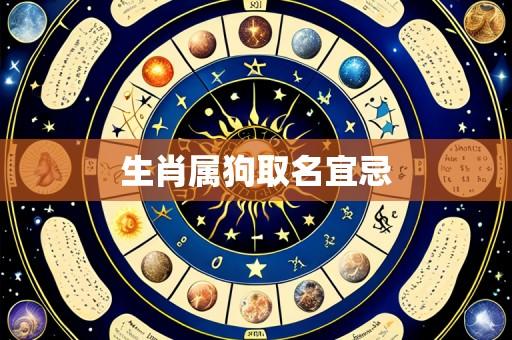 生肖属狗取名宜忌