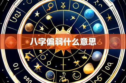 八字偏弱什么意思