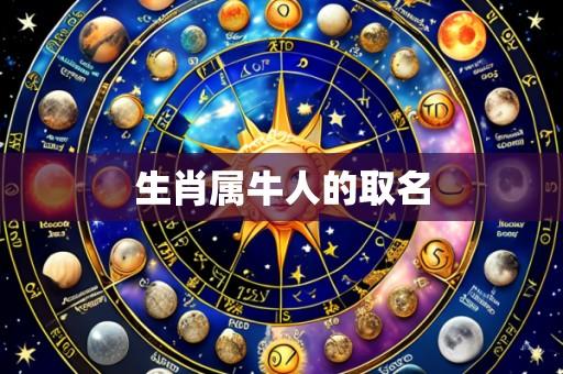 生肖属牛人的取名