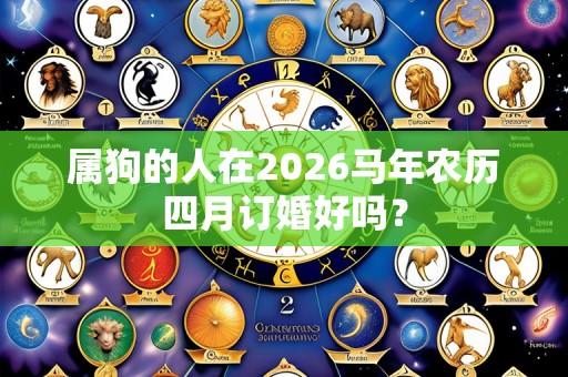 属狗的人在2026马年农历四月订婚好吗?