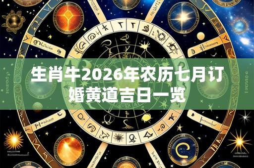 生肖牛2026年农历七月订婚黄道吉日一览