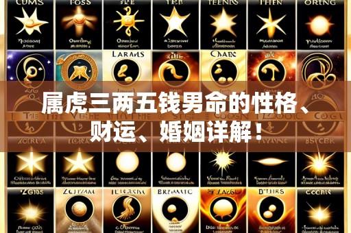 属虎三两五钱男命的性格、财运、婚姻详解！