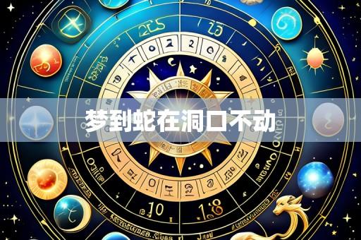 梦到蛇在洞口不动