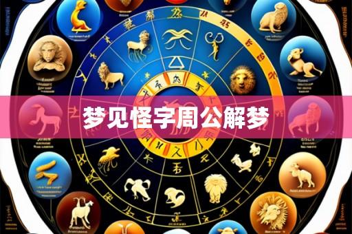梦见怪字周公解梦