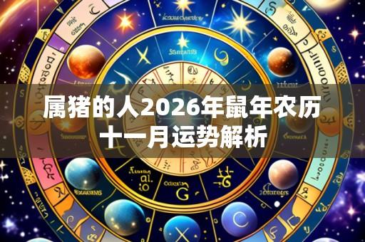 属猪的人2026年鼠年农历十一月运势解析