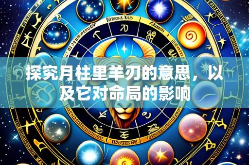探究月柱里羊刃的意思,以及它对命局的影响