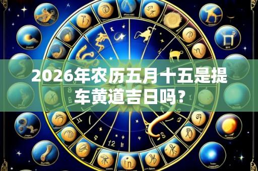 2026年农历五月十五是提车黄道吉日吗?
