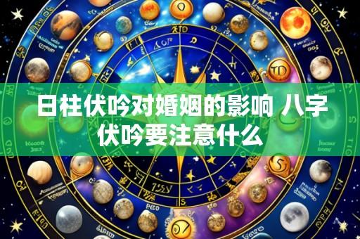 日柱伏吟对婚姻的影响 八字伏吟要注意什么