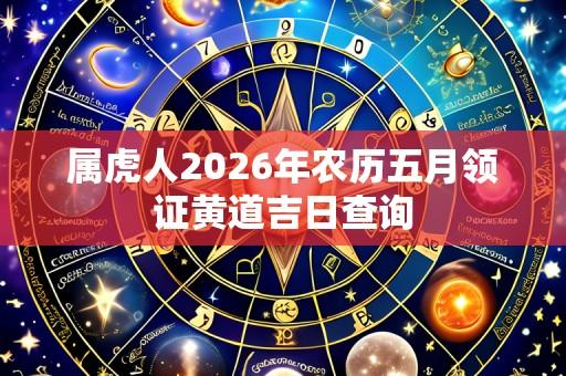 属虎人2026年农历五月领证黄道吉日查询