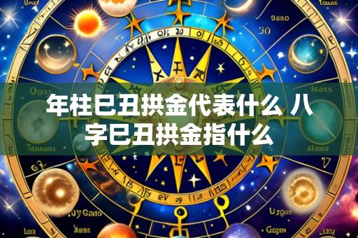 年柱巳丑拱金代表什么 八字巳丑拱金指什么