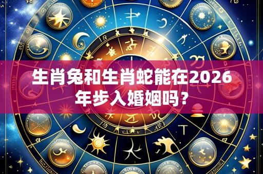 生肖兔和生肖蛇能在2026年步入婚姻吗?