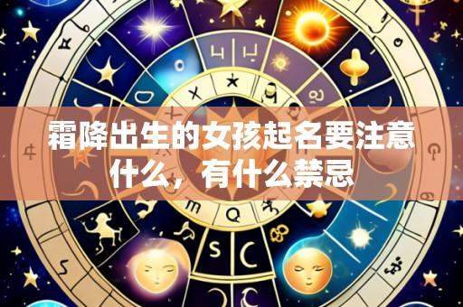 霜降出生的女孩起名要注意什么,有什么禁忌