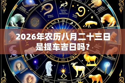 2026年农历八月二十三日是提车吉日吗？