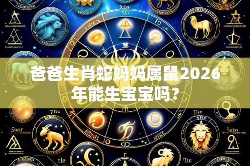 爸爸生肖蛇妈妈属鼠2026年能生宝宝吗?