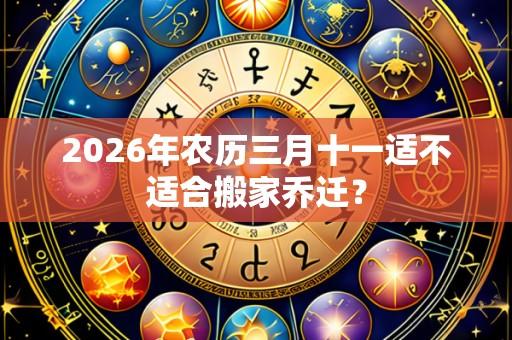 2026年农历三月十一适不适合搬家乔迁?