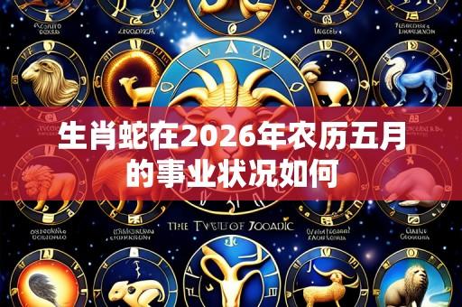 生肖蛇在2026年农历五月的事业状况如何