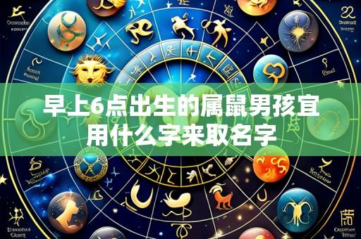 早上6点出生的属鼠男孩宜用什么字来取名字