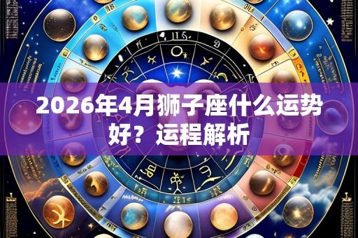 2026年4月狮子座什么运势好?运程解析