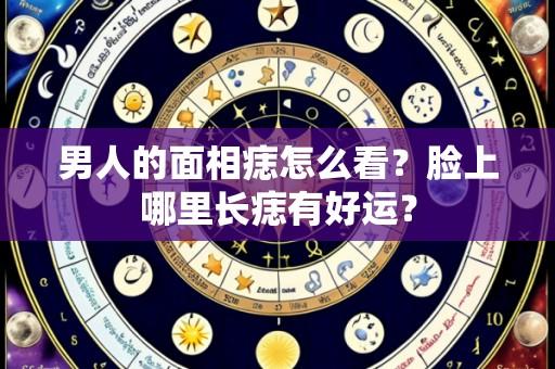 男人的面相痣怎么看？脸上哪里长痣有好运？