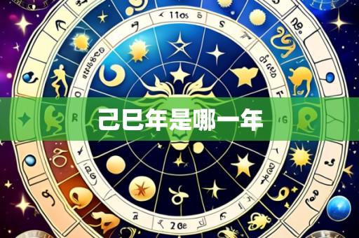 己巳年是哪一年