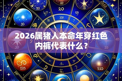 2026属猪人本命年穿红色内裤代表什么？