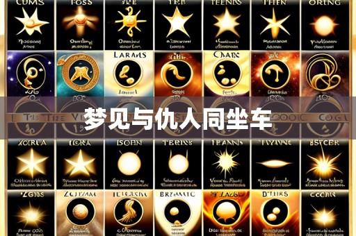 梦见与仇人同坐车