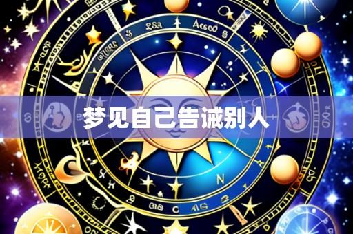 梦见自己告诫别人