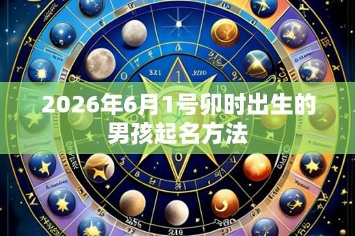 2026年6月1号卯时出生的男孩起名方法