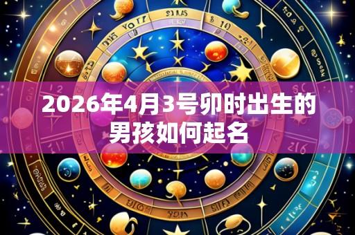 2026年4月3号卯时出生的男孩如何起名