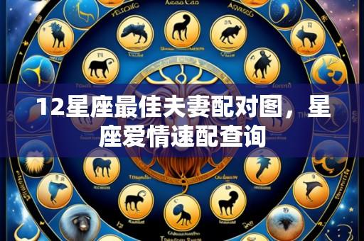 12星座最佳夫妻配对图,星座爱情速配查询