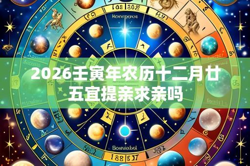 2026壬寅年农历十二月廿五宜提亲求亲吗