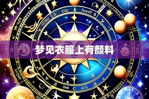 梦见衣服上有颜料